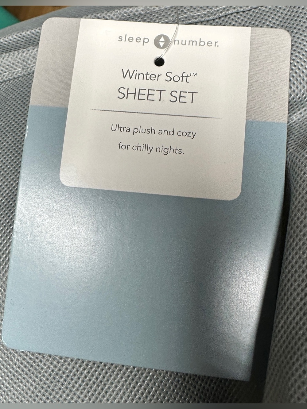 Sleep Number Winter Plush Soft Sheet Set California King Light Blue Cal King NWT - Picture 3 of 7